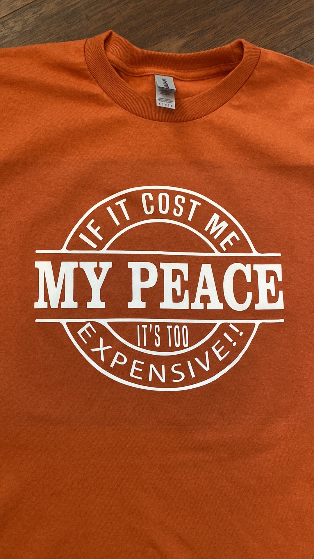 If it cost me my peace